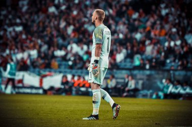 Porto, Portuglal - 09 Haziran 2019: Jasper Cillessen oyuncu sırasında