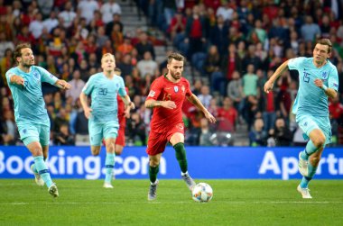 Porto, Portuglal - 09 Haziran 2019: Rafa Silva oyuncusu u sırasında