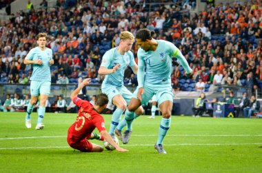 Porto, Portuglal - 09 Haziran 2019: Bernardo Silva ve Bernardo Si
