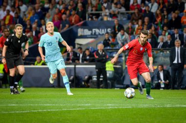 Porto, Portuglal - 09 Haziran 2019: Rafa Silva oyuncusu u sırasında