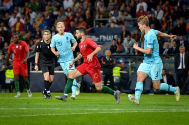 Porto, Portuglal - 09 Haziran 2019: Rafa Silva ve Matthijs de Lig