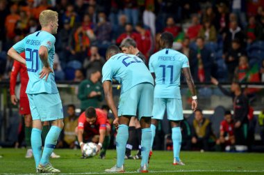 Porto, Portuglal - 09 Haziran 2019: Donny van de Beek ve Denzel D