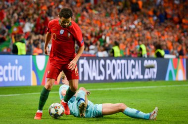 Porto, Portuglal - 09 Haziran 2019: Frenkie de Jong ve Bernardo S