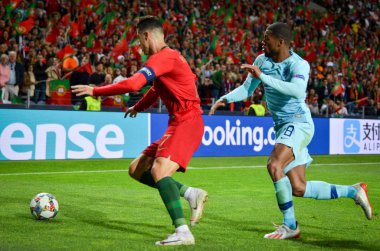 Porto, Portuglal - 09 Haziran 2019: Cristiano Ronaldo ve Georgini