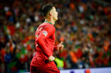 Porto, Portuglal - 09 Haziran 2019: Cristiano Ronaldo U sırasında
