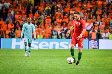 Porto, Portuglal - 09 Haziran 2019: Joao Moutinho oyuncusu