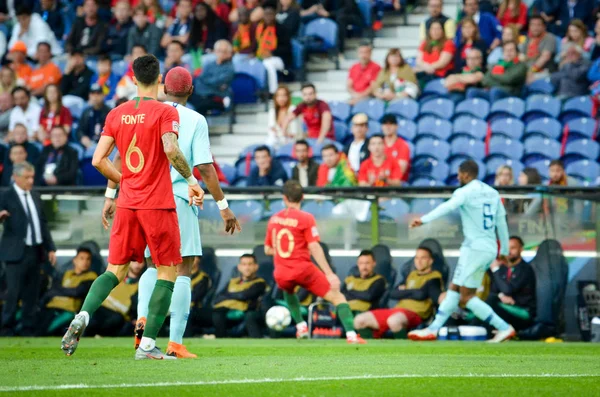 Porto, Portuglal-09 czerwca 2019: Jose Fonte gracz podczas U — Zdjęcie stockowe