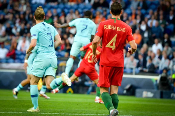 PORTO, PORTUGLAL - Juni 09, 2019: Matthijs de Ligt dan Ruben Dia — Stok Foto