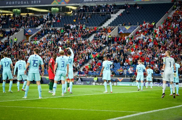 Porto, Portuglal - 09 Haziran 2019: Uef sırasında futbolcu — Stok fotoğraf