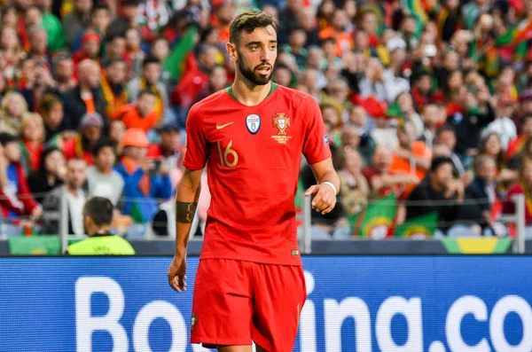 PORTO, PORTUGLAL - 09 de junio de 2019: Jugador de fútbol durante la UEF —  Fotos de Stock