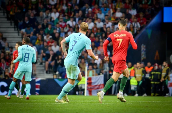 Porto, Portuglal-június 09, 2019: Matthijs de ligt és Cristiano — Stock Fotó