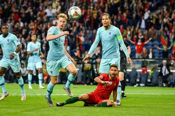 PORTO, PORTUGLAL - 09 de junho de 2019: Virgil van Dijk jogador durante — Fotografia de Stock