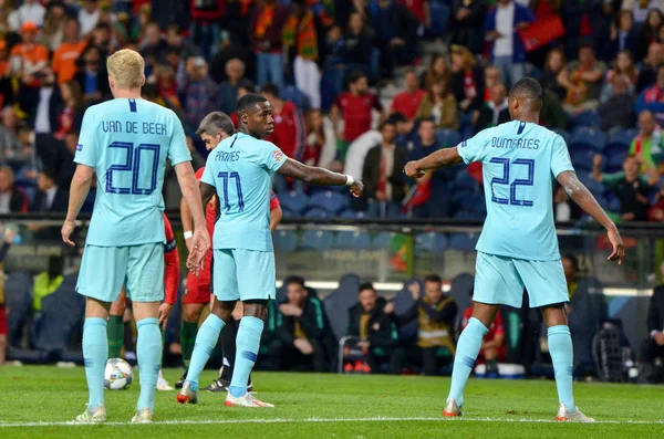 Porto, Portuglal - 09 Haziran 2019: Donny van de Beek ve Denzel D