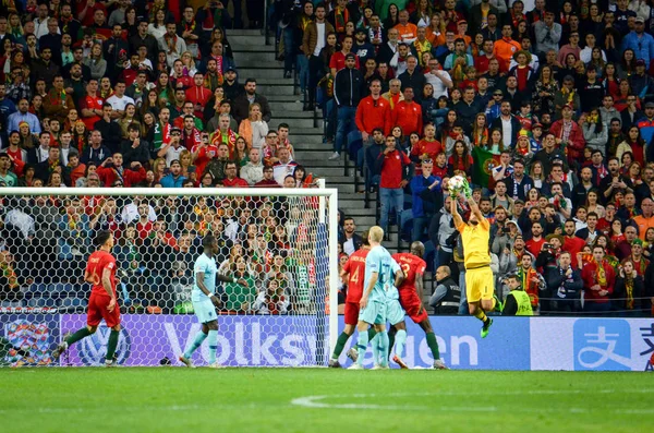 Porto, Portuglal-juni 09, 2019: voetballer tijdens de UEF — Stockfoto