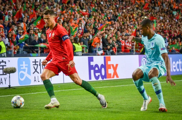 Porto, Portuglal-juni 09, 2019: Cristiano Ronaldo spelare Durin — Stockfoto
