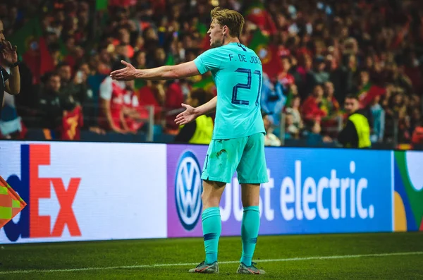 Porto, Portuglal-červen 09, 2019: Frenkie de Jong Player během — Stock fotografie