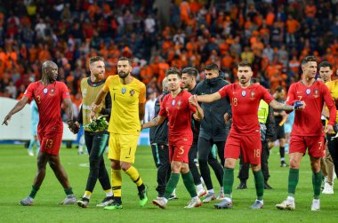 Porto, Portuglal - 09 Haziran 2019: Cristiano Ronaldo ve Portekiz