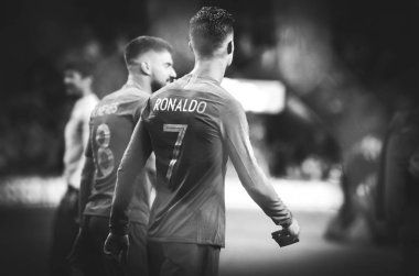 Porto, Portuglal - 09 Haziran 2019: Cristiano Ronaldo oyuncu durin