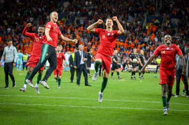 Porto, Portuglal - 09 Haziran 2019: Cristiano Ronaldo ve Portekiz