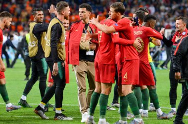 Porto, Portuglal - 09 Haziran 2019: Cristiano Ronaldo ve Portekiz