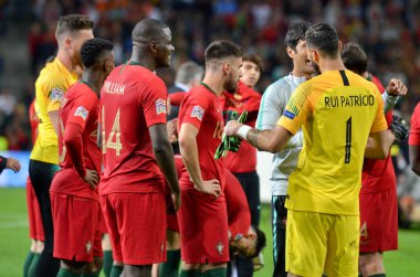Porto, Portuglal - 09 Haziran 2019: William Carvalho Ue sırasında