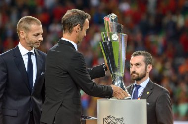 Porto, Portuglal - 09 Haziran 2019: Uefa Başkanı Alexander Chefe