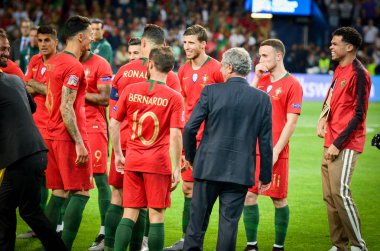 Porto, Portuglal - 09 Haziran 2019: Tunel futbol takımından o