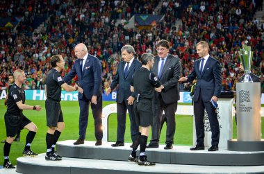 Porto, Portuglal - 09 Haziran 2019: Uef sırasında futbolcu