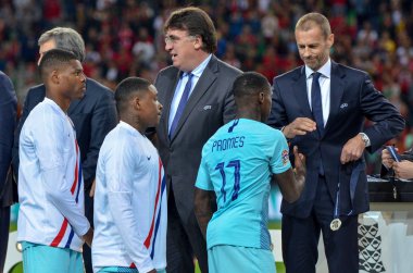 Porto, Portuglal - 09 Haziran 2019: Quincy Promes gümüş m almak