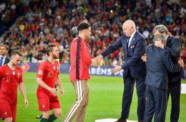 Porto, Portuglal - 09 Haziran 2019: Teknik direktör Fernando Santos 