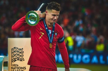 Porto, Portuglal - 09 Haziran 2019: Portekizli Cristiano Ronaldo a