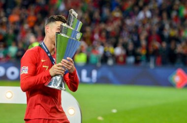 Porto, Portuglal - 09 Haziran 2019: Portekizli Cristiano Ronaldo a