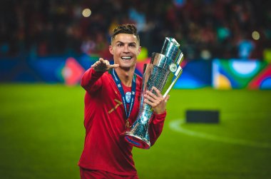 Porto, Portuglal - 09 Haziran 2019: Portekizli Cristiano Ronaldo a