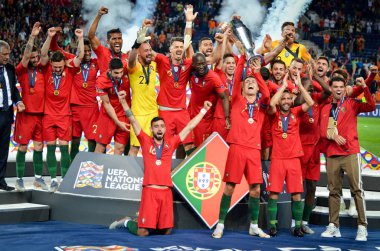 Porto, Portuglal - 09 Haziran 2019: Portekizli Cristiano Ronaldo a