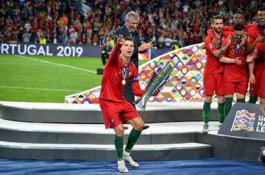 Porto, Portuglal - 09 Haziran 2019: Portekizli Cristiano Ronaldo a