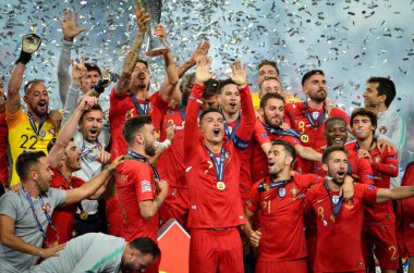 Porto, Portuglal - 09 Haziran 2019: Portekizli Cristiano Ronaldo a