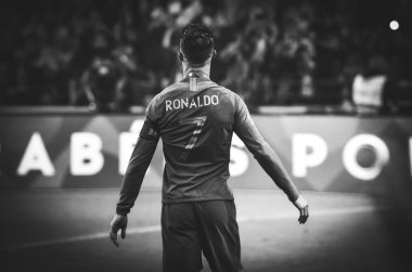 Porto, Portuglal - 09 Haziran 2019: Cristiano Ronaldo kutlamak vi