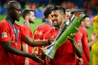 Porto, Portuglal - 09 Haziran 2019: Danilo Pereira ve takım arkadaşı