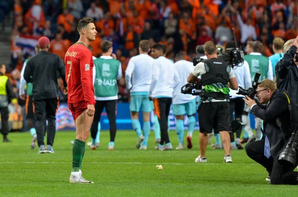 Porto, Portuglal - 09 Haziran 2019: Cristiano Ronaldo ve Portekiz — Stok fotoğraf