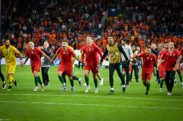 Porto, Portuglal-juni 09, 2019: Cristiano Ronaldo en Portugal — Stockfoto