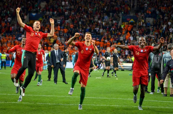 Porto, Portuglal-09 czerwca 2019: Cristiano Ronaldo i Portugalia — Zdjęcie stockowe