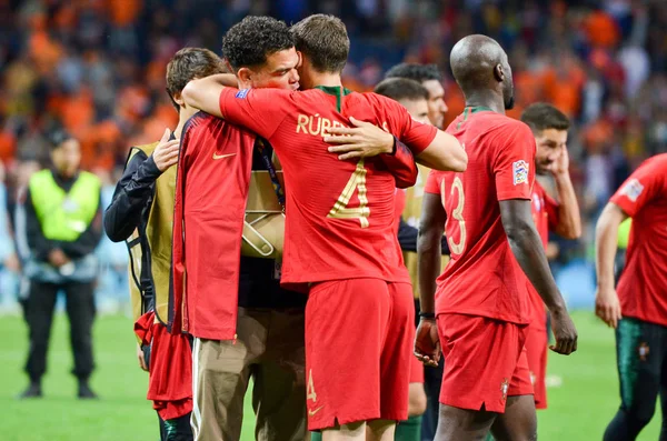 PORTO, PORTUGLAL - 09 de junho de 2019: Ruben Dias e equipa de Portugal — Fotografia de Stock