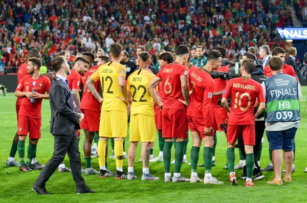 PORTO, PORTUGLAL - 09 de junio de 2019: Tunel del equipo de fútbol —  Fotos de Stock