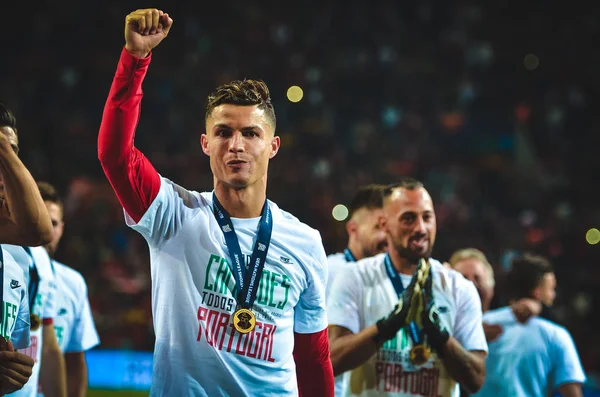 Porto, Portuglal-június 09, 2019: Cristiano Ronaldo a Nati — Stock Fotó