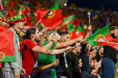 Porto, Portuglal - 09 Haziran 2019: Milli futbol taraftarları 