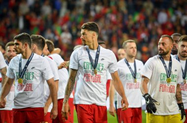 Porto, Portuglal - 09 Haziran 2019: Milletin futbolcuları