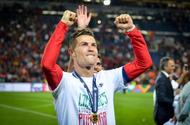 Porto, Portuglal - 09 Haziran 2019: Cristiano Ronaldo nati