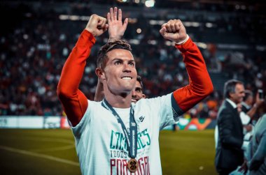 Porto, Portuglal - 09 Haziran 2019: Cristiano Ronaldo nati