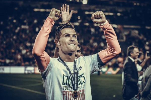 Porto, Portuglal-juni 09, 2019: Cristiano Ronaldo van de nati — Stockfoto