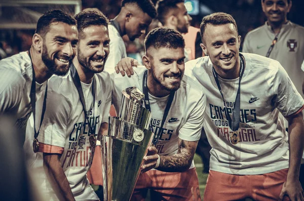 PORTO, PORTUGLAL - 09 de junho de 2019: Jogadores de futebol da nação — Fotografia de Stock